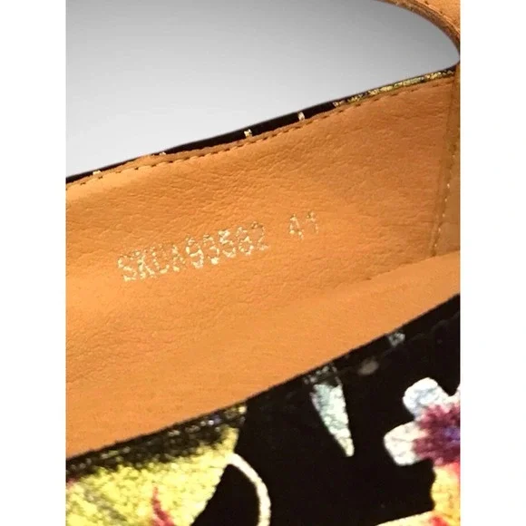 SOCOFY WOMEN'S LEATHER FLORAL MARY JANE STRAP PUMP HEELS SHOES SIZE 41 US 10.5 - Picture 9 of 9